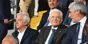 Il presidente della Repubblica in tribuna