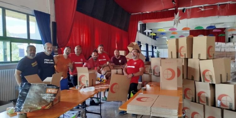 Music for peace ha chiesto spazi per stoccare cibo in partenza
