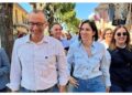 Il post durante la prima tappa marchigiana della segretaria dem