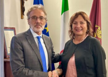 Il questore di Como Marco Calì e il primo dirigente Daniela Di Lascio