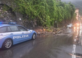 La frana sulla Regina ad Argegno