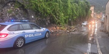 La frana sulla Regina ad Argegno