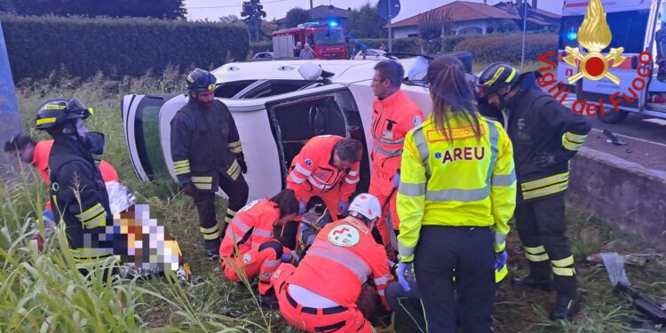 Le operazioni di soccorso a Solbiate