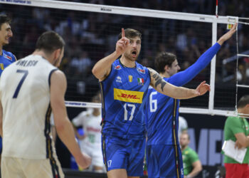 Simone Anzani durante la finale mondiale (foto Fipav)