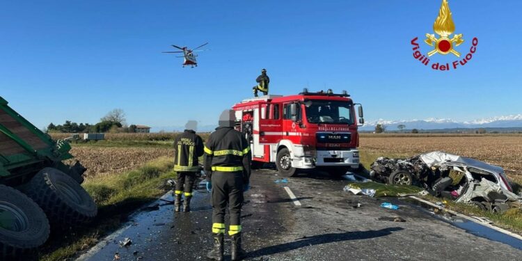 L'incidente è accaduto sulla provinciale tra Tronzano e Cigliano