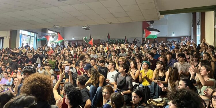 Al termine del corteo studentesco