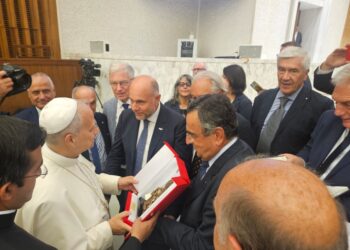 Nell'udienza a guidare il gruppo il presidente di Unpli La Spina