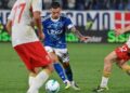 Lucas Da Cunha nella partita contro il Genoa (foto Roberto Colombo)