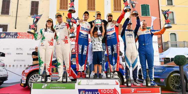 Il podio del Rally Mille Miglia