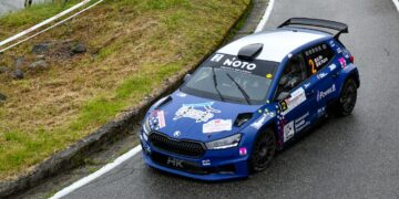 La Skoda Fabia dei comaschi Re e Vozzo