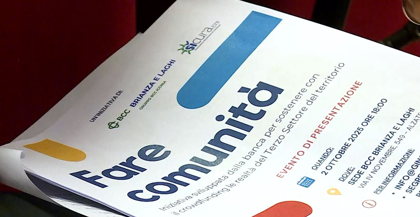 “Fare comunità”, la BCC Brianza e Laghi rinnova l’impegno per il Terzo settore