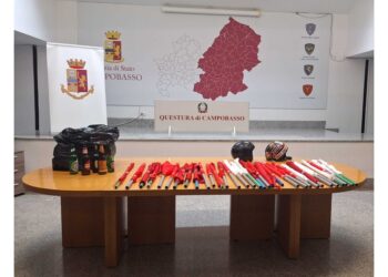 Materiale scoperto a Campobasso al termine della gara di LegaPro