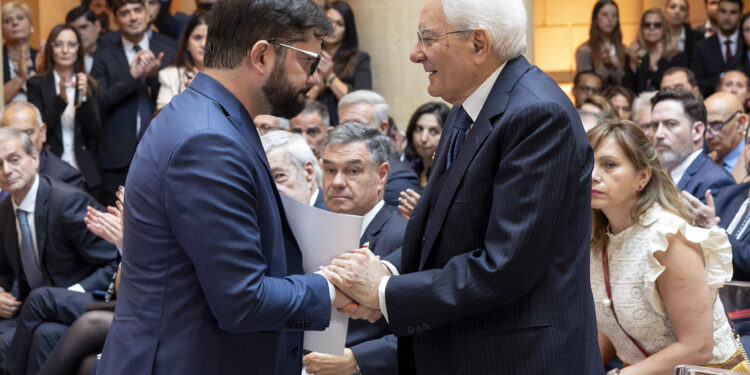 Il presidente cileno con Mattarella alla Fondazione Occorsio