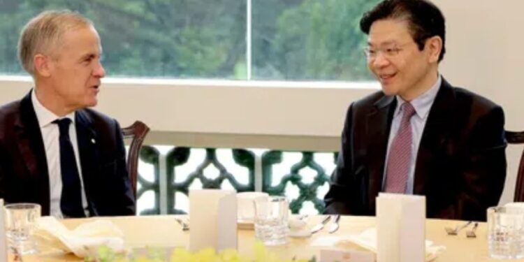 Premier Mark Carney in visita a Singapore