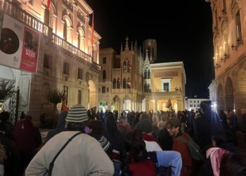 Presidio spontaneo nella zona vicina al Palazzo del Bo