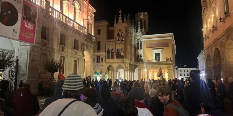 Presidio spontaneo nella zona vicina al Palazzo del Bo