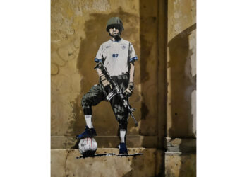 L'opera dell'artista si intitola The Bloody Match