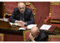 Il ministro lasciando il Senato dopo la scelta di non replicare
