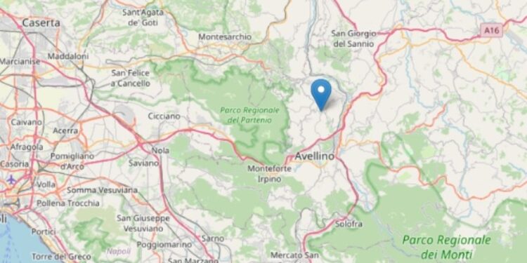 Avvertita anche nelle province di Napoli