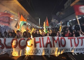 Dopo corteo per il centro. Nessuna tensione con forze ordine