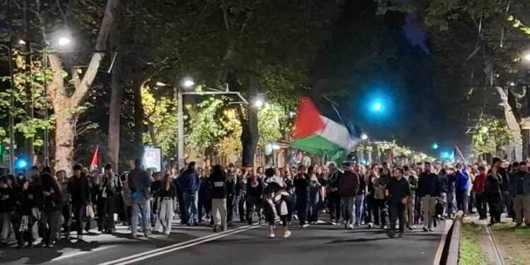 Alcune migliaia di persone si sono unite alla manifestazione