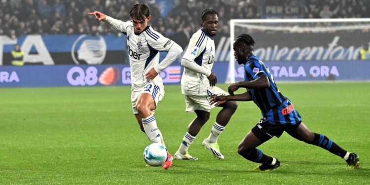 Nico Paz in Atalanta-Como (foto Roberto Colombo)