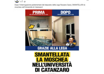 In post su Fb le foto dell'ingresso con e senza targa