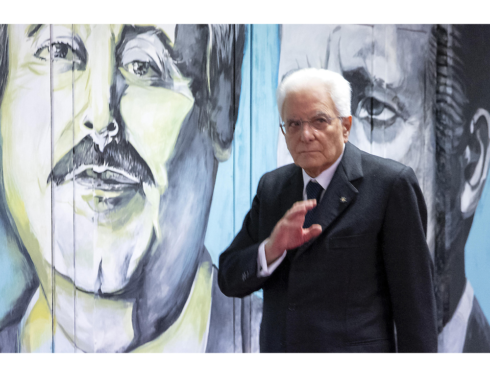 Mattarella visita mostra dell’Ansa su Falcone e Borsellino