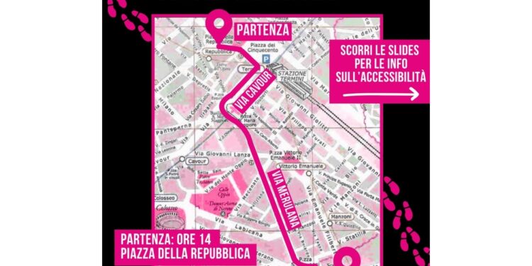 Lo slogan della manifestazione: 'Sabotiamo guerre e patriarcato"