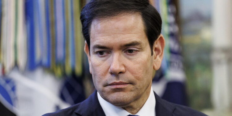 Conferenza stampa del segretario di stato Usa a Ginevra