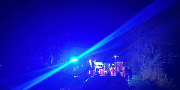 Nel Fermano impatto con un animale e poi caduta nella scarpata