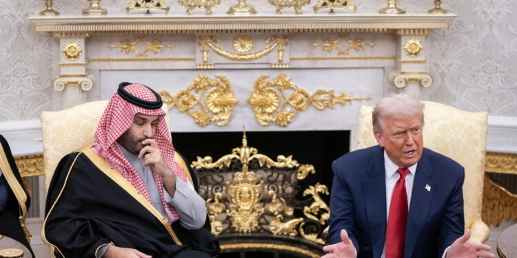 L'annuncio durante la cena di gala per bin Salman