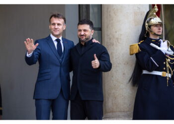 Presidente ucraino con Macron