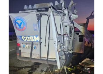 Il portellone del mezzo è stato aperto con l'esplosivo