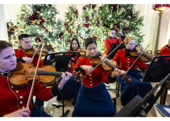 Casa Bianca decorata con 10.000 farfalle e 230 metri ghirlande