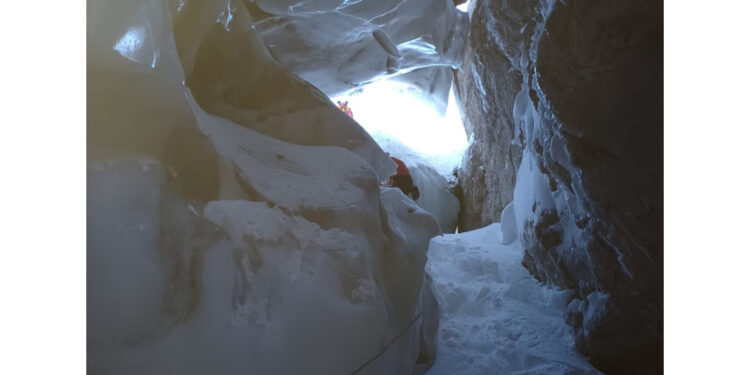 Intervento di soccorso in Marmolada. L'uomo