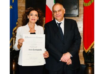 Durante la cerimonia presieduta dal Prefetto di Roma