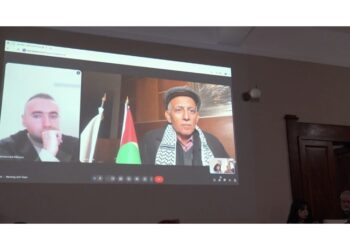 Missiva letta in un incontro al quale si é collegato il sindaco della città palestinese