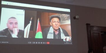 Missiva letta in un incontro al quale si é collegato il sindaco della città palestinese