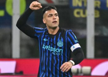 Il centravanti nerazzurro Lautaro Martinez (foto Roberto Colombo)