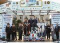 Il podio del Rally Aci Como-Trofeo Villa d'Este 2025, vinto da Re e Pozzi