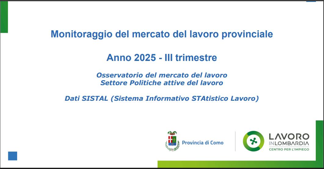 In lieve calo l’occupazione comasca, ma aumentano i contratti a tempo indeterminato