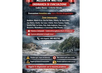 A rischio abitazioni lungo il rio Posada a Torpè