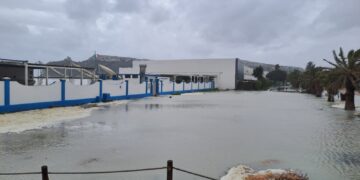 Strade allagate sul litorale di Cagliari