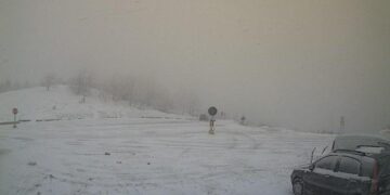 Accumuli inferiori 5 centimetri ma le temperature favoriscono la formazione del ghiaccio