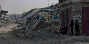 In un cimitero nel nord della Striscia