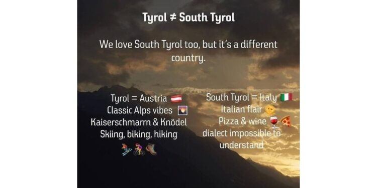 L'azienda di promozione del land austriaco rimuove il post ironico