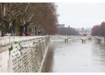 Pioggia battente sulla Capitale