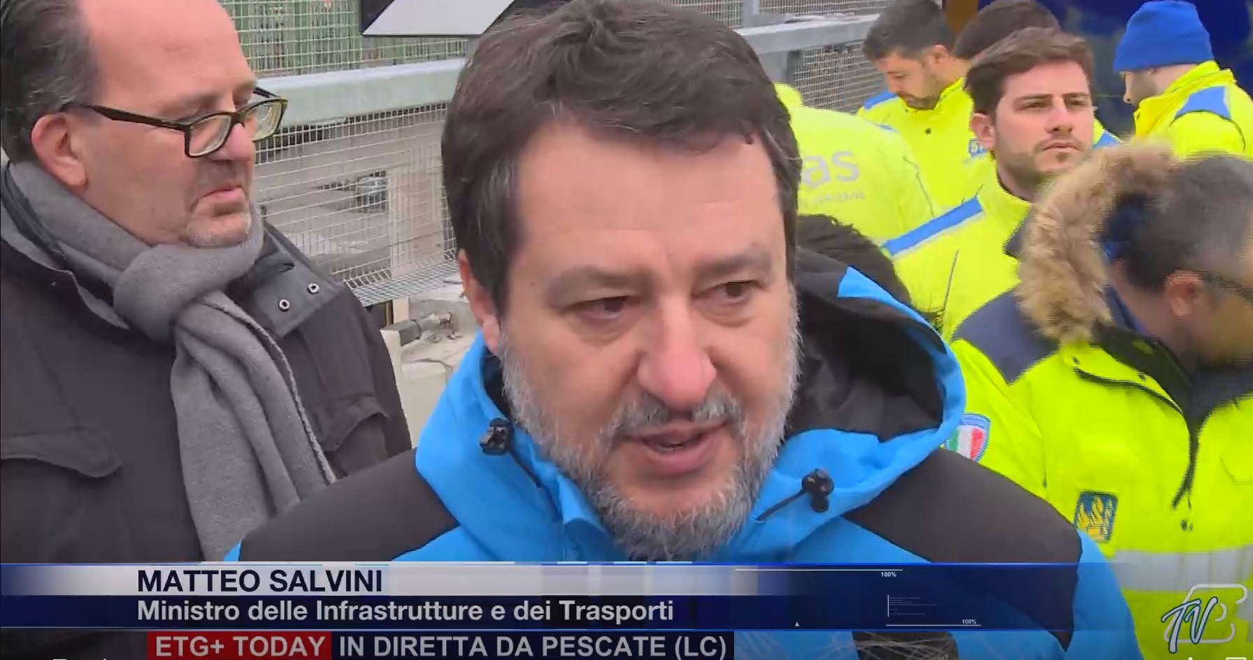 Matteo Salvini a Etv: “Variante della Tremezzina, chiudere i lavori è una priorità”