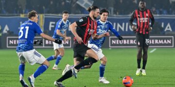 Rabiot mattatore di Como-Milan, sfida termina 3-1 per gli ospiti (foto Roberto Colombo)